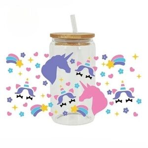 Unicorn Rainbow Frosted Tumbler